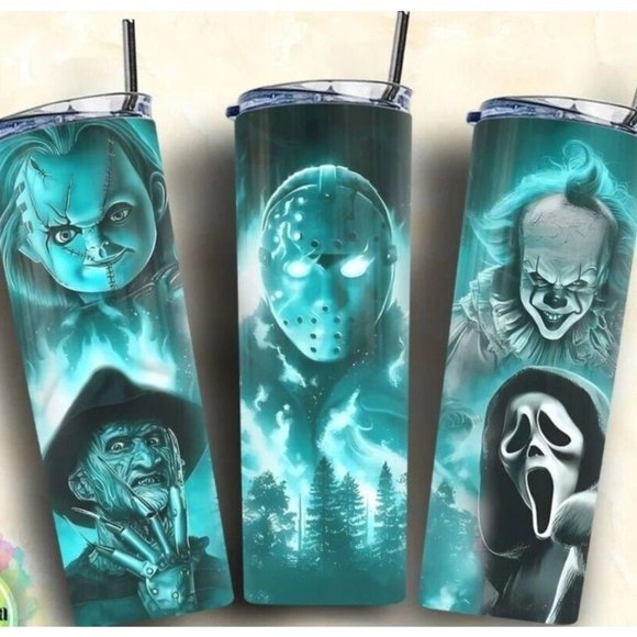 Handmade Other - Horror Characters Movie Design 20oz Skinny Tumblers Double Insulated Travel Mug